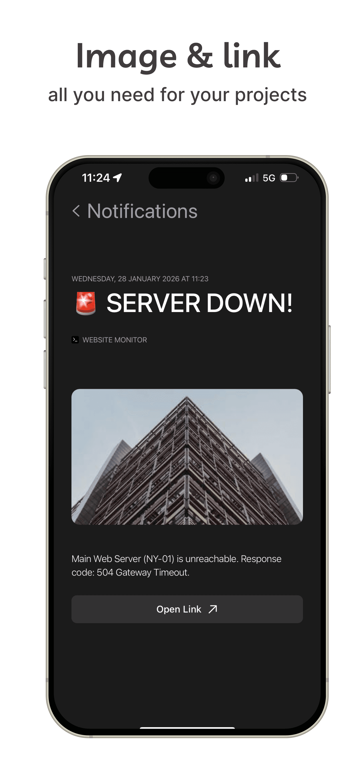 Notification detail view